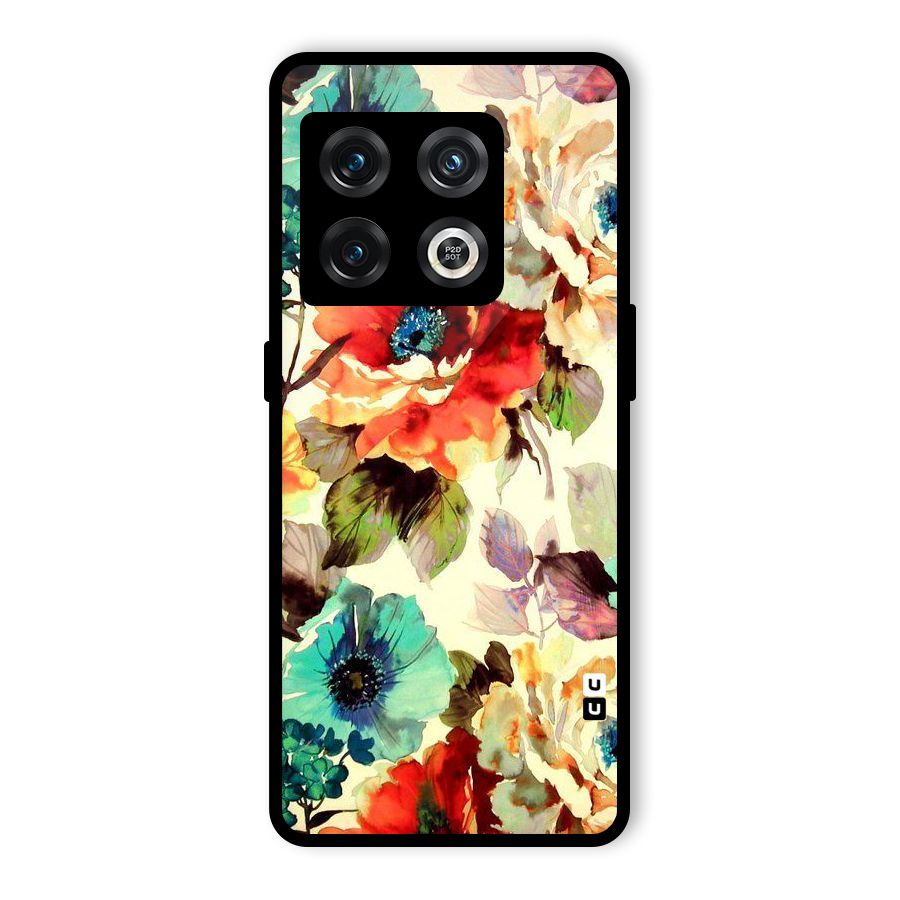 Artsy Bloom Flower Glass Back Case for OnePlus 10 Pro 5G