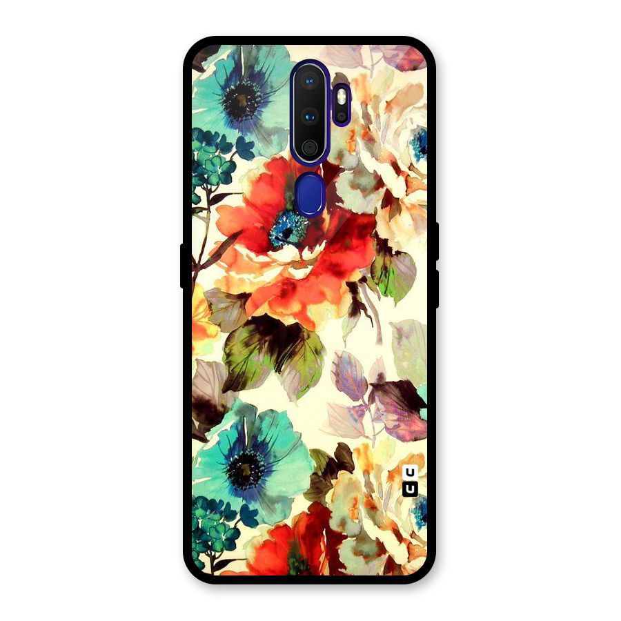 Artsy Bloom Flower Glass Back Case for Oppo A9 (2020)
