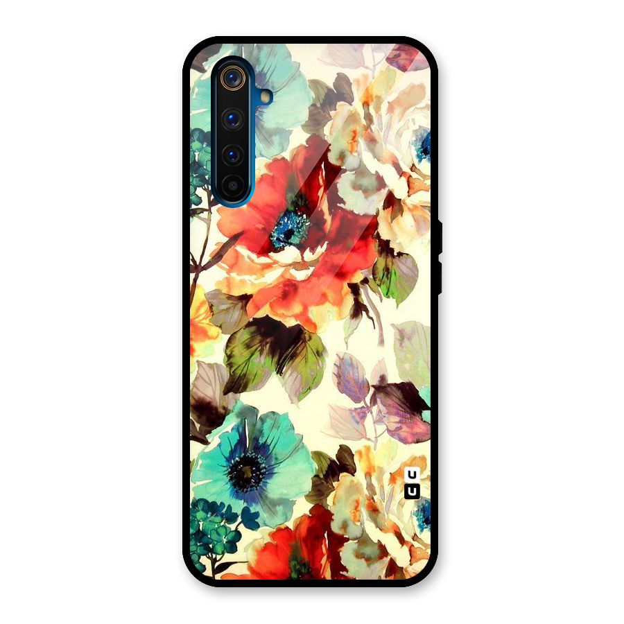 Artsy Bloom Flower Glass Back Case for Realme 6 Pro
