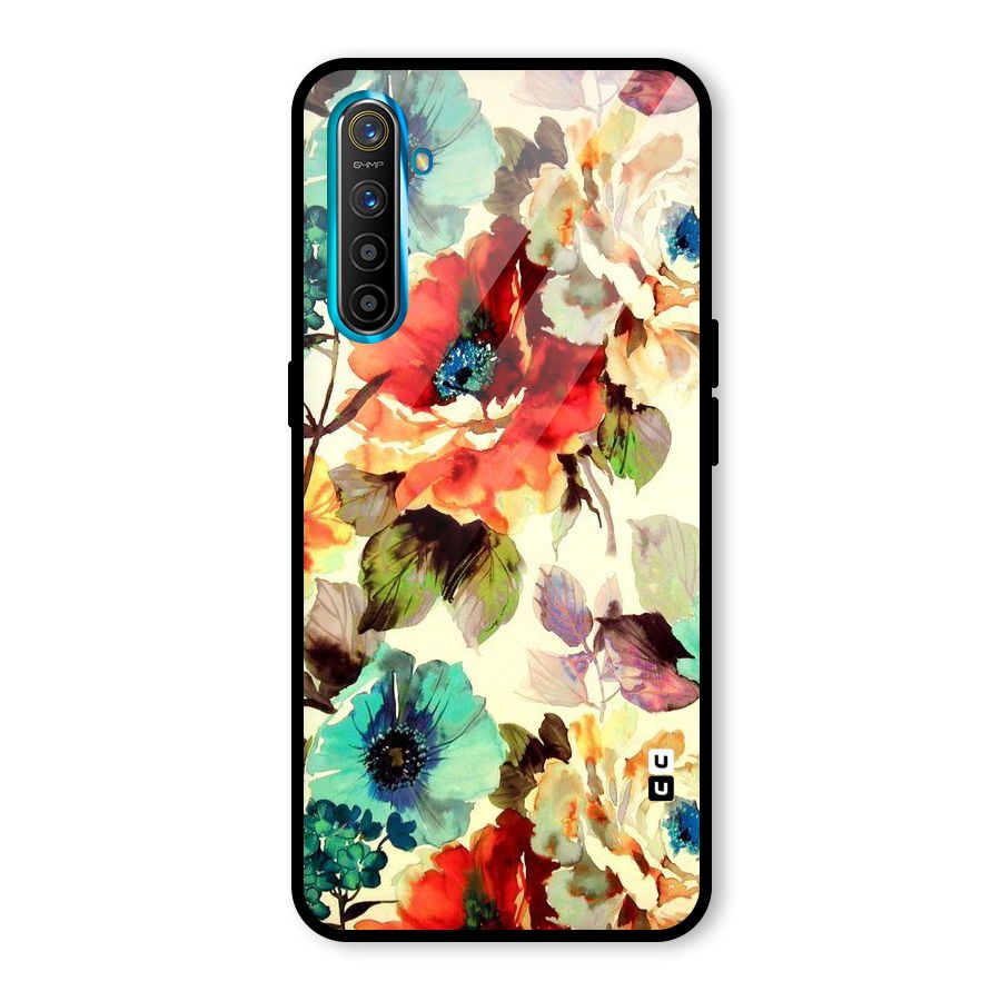 Artsy Bloom Flower Glass Back Case for Realme X2