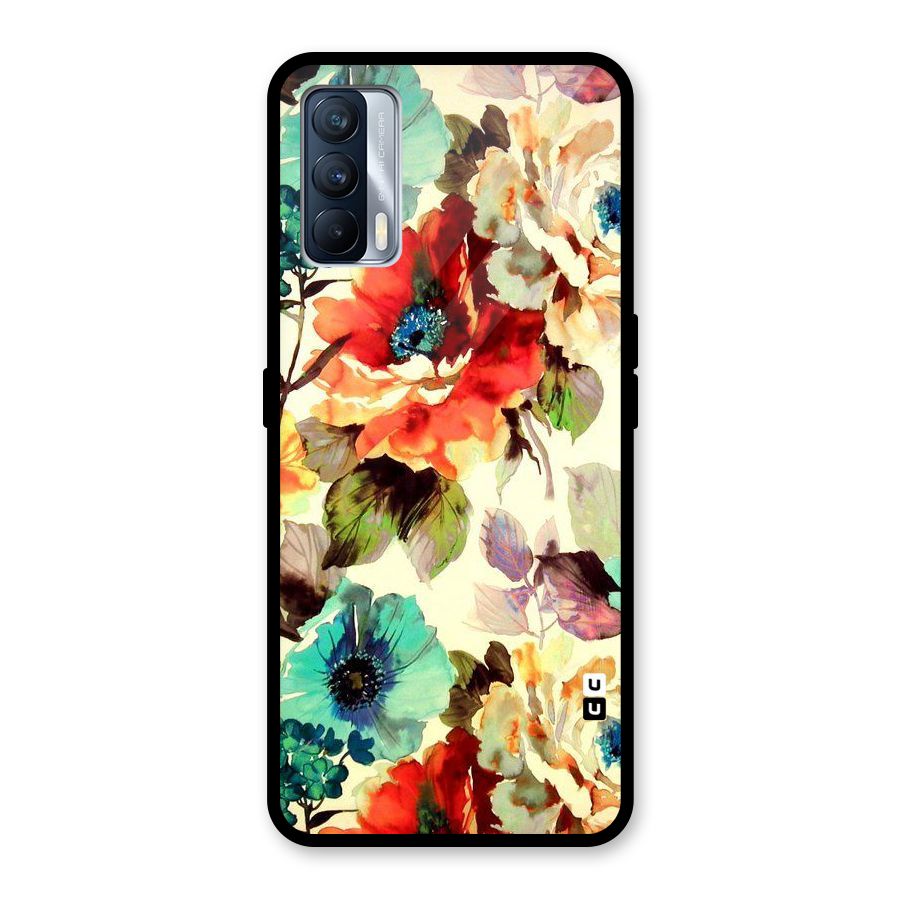 Artsy Bloom Flower Glass Back Case for Realme X7