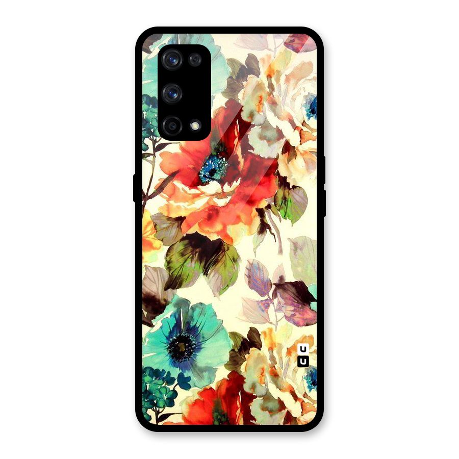 Artsy Bloom Flower Glass Back Case for Realme X7 Pro
