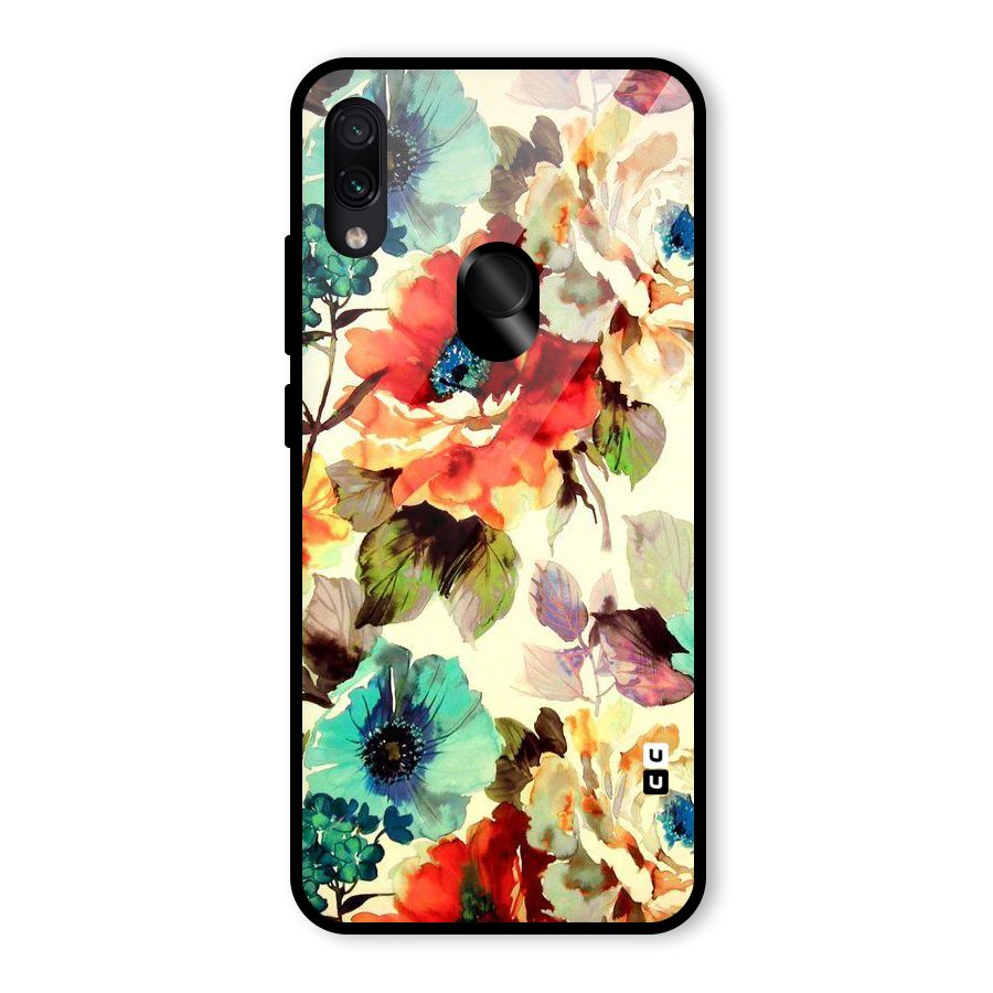 Artsy Bloom Flower Glass Back Case for Redmi Note 7 Pro