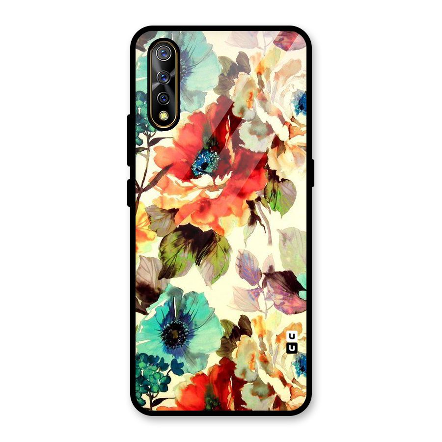 Artsy Bloom Flower Glass Back Case for Vivo S1