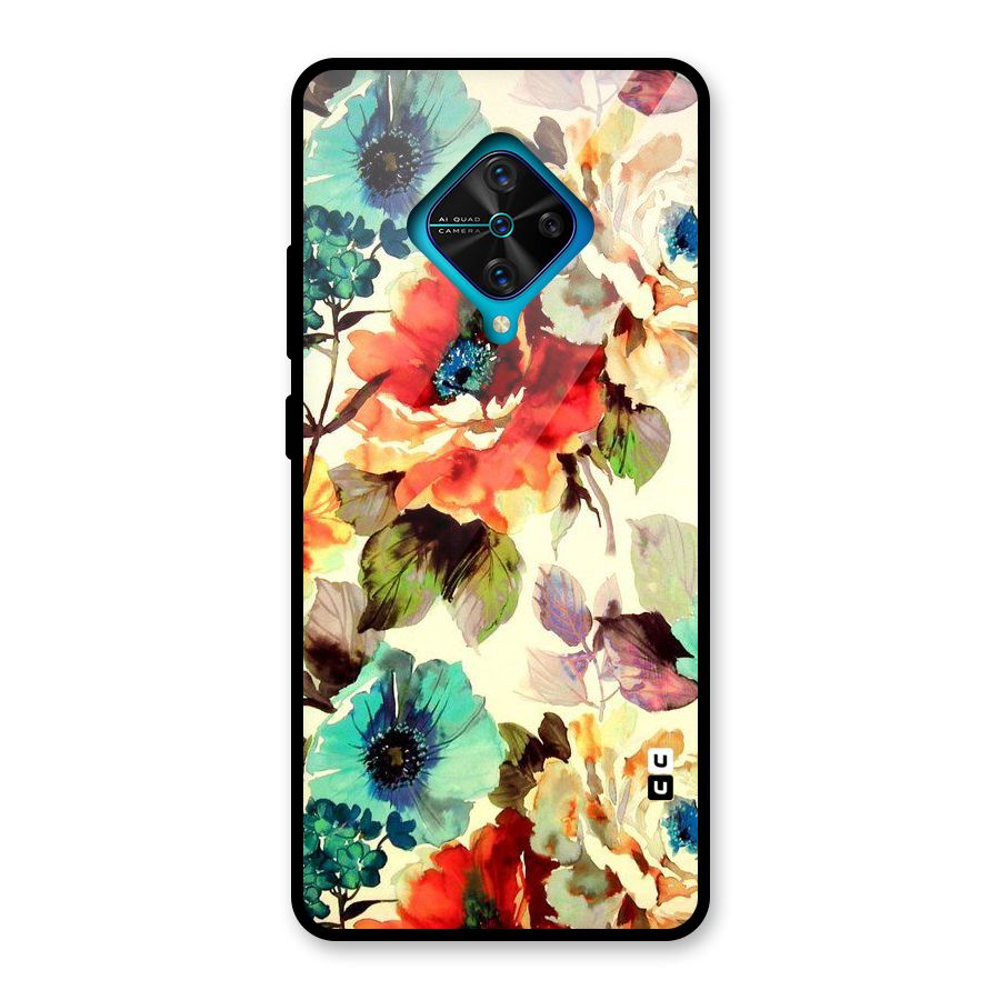 Artsy Bloom Flower Glass Back Case for Vivo S1 Pro