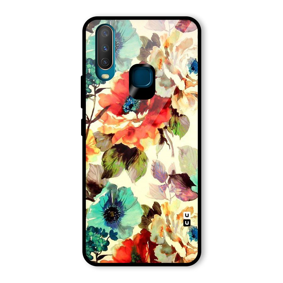 Artsy Bloom Flower Glass Back Case for Vivo U10