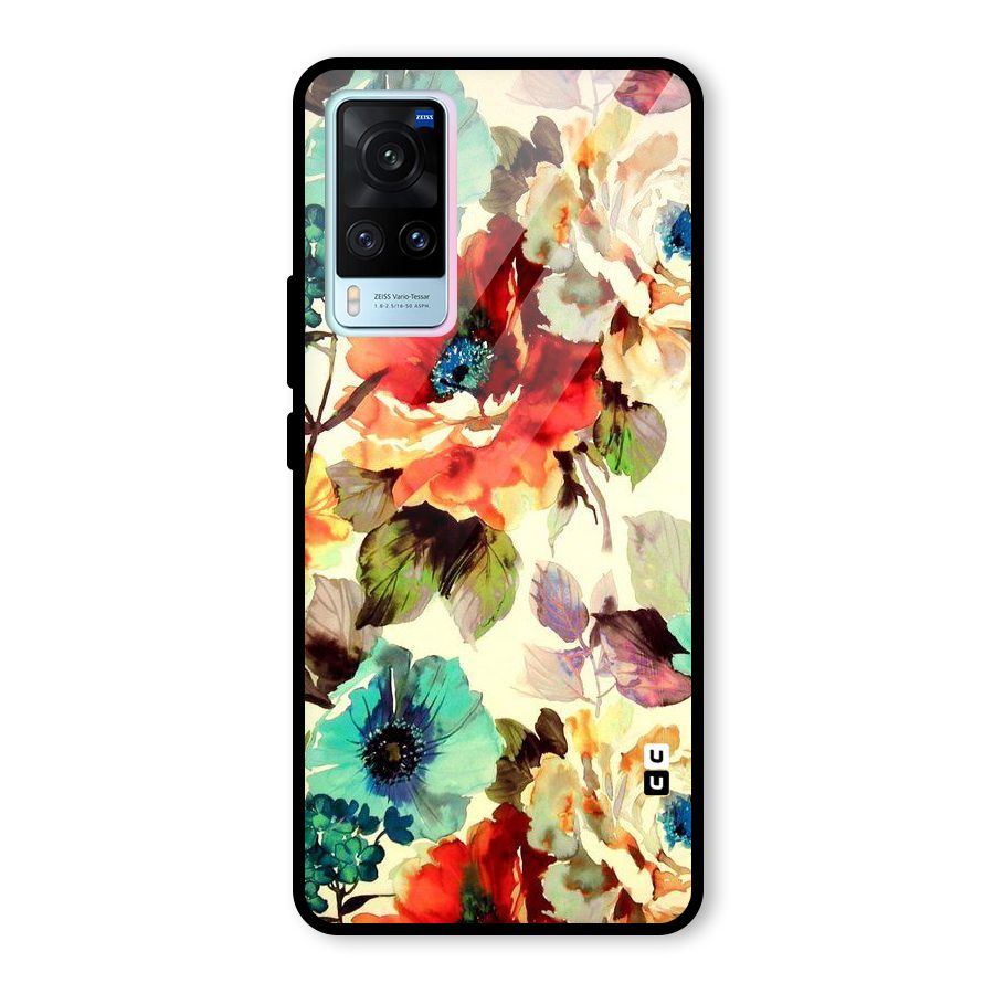 Artsy Bloom Flower Glass Back Case for Vivo X60