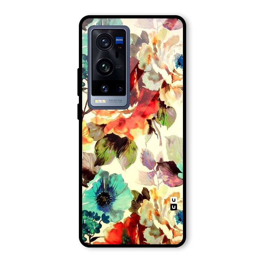 Artsy Bloom Flower Glass Back Case for Vivo X60 Pro Plus