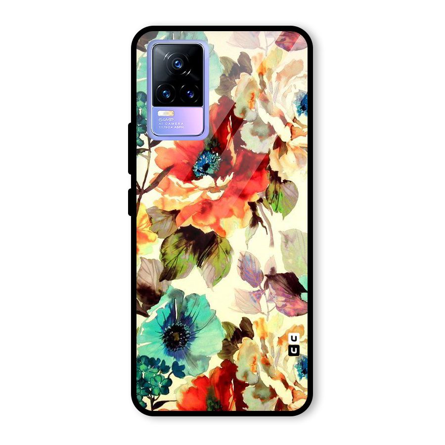 Artsy Bloom Flower Glass Back Case for Vivo Y73