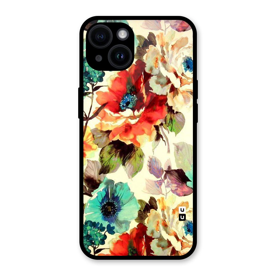 Artsy Bloom Flower Glass Back Case for iPhone 14