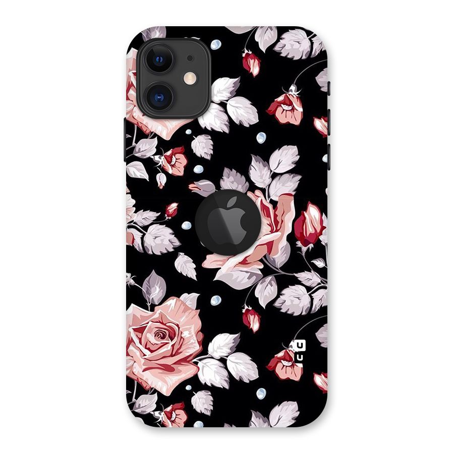 Artsy Floral Back Case for iPhone 11 Logo Cut