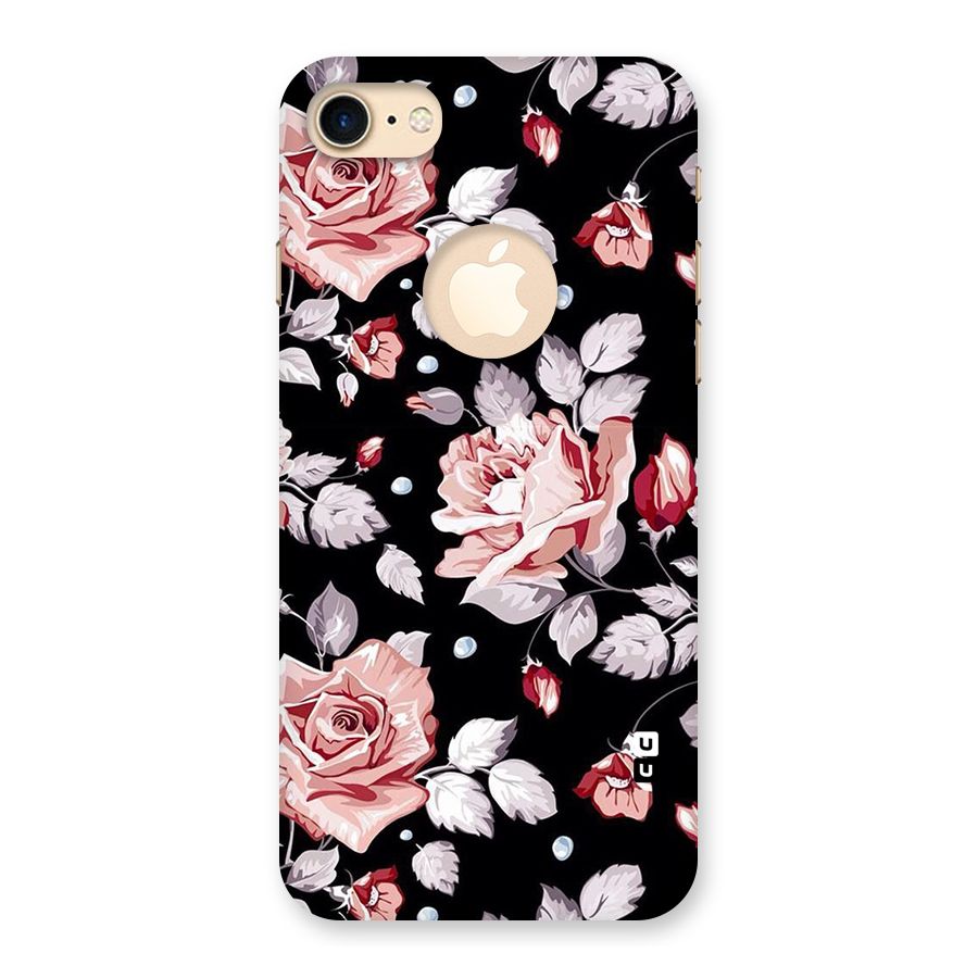 Artsy Floral Back Case for iPhone 8 Logo Cut
