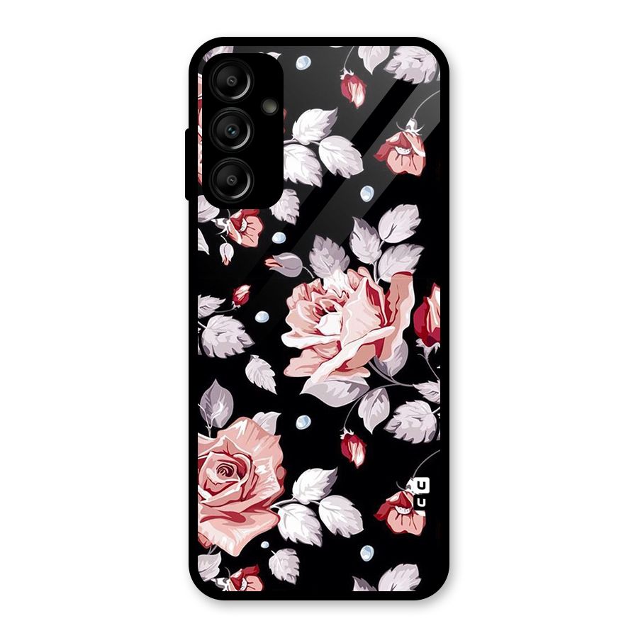Artsy Floral Glass Back Case for Galaxy A14 5G