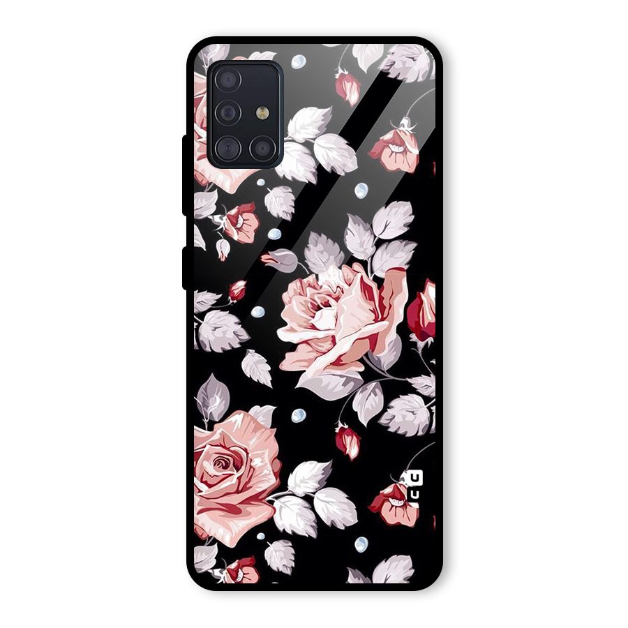 Artsy Floral Glass Back Case for Galaxy A51
