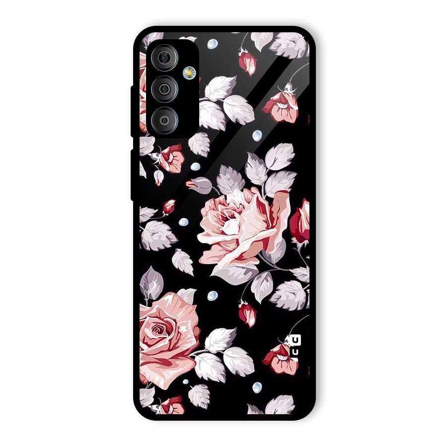 Artsy Floral Glass Back Case for Galaxy F23