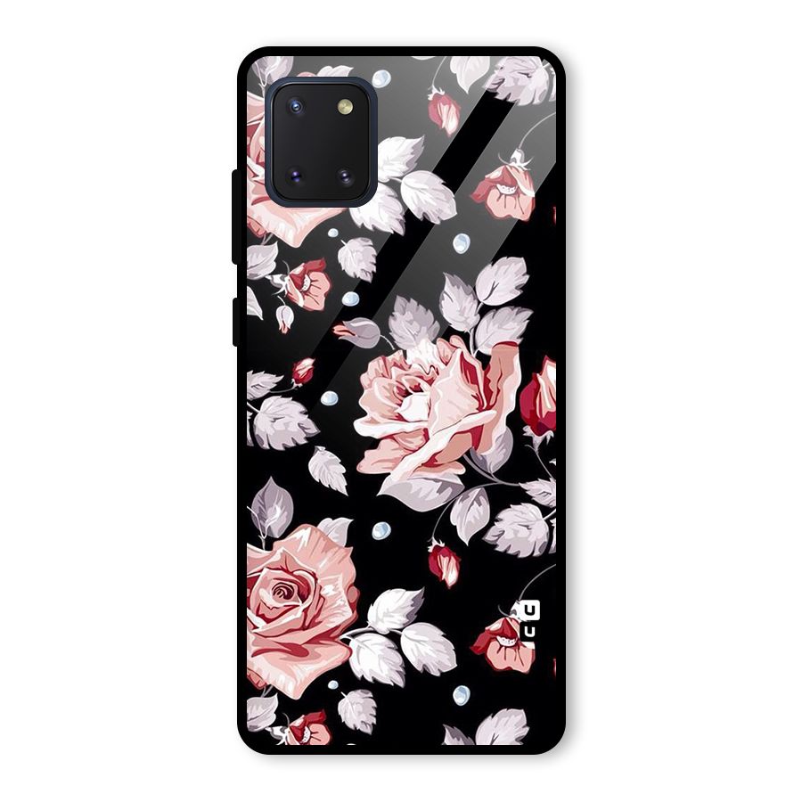 Artsy Floral Glass Back Case for Galaxy Note 10 Lite