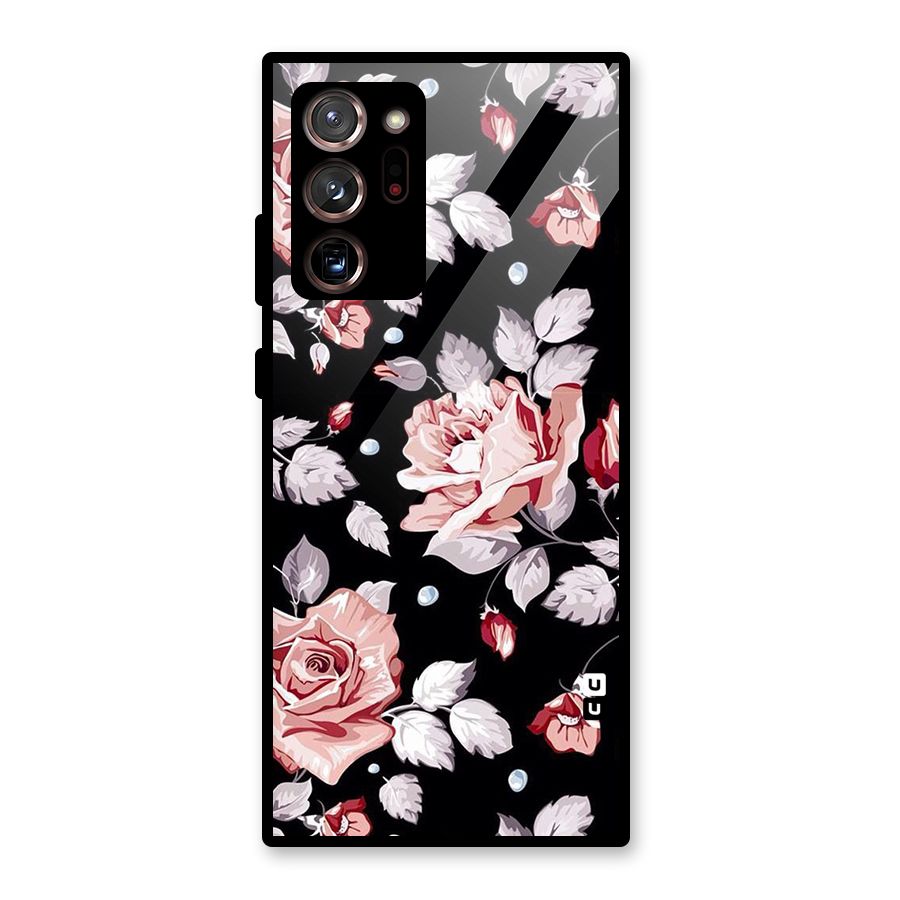 Artsy Floral Glass Back Case for Galaxy Note 20 Ultra
