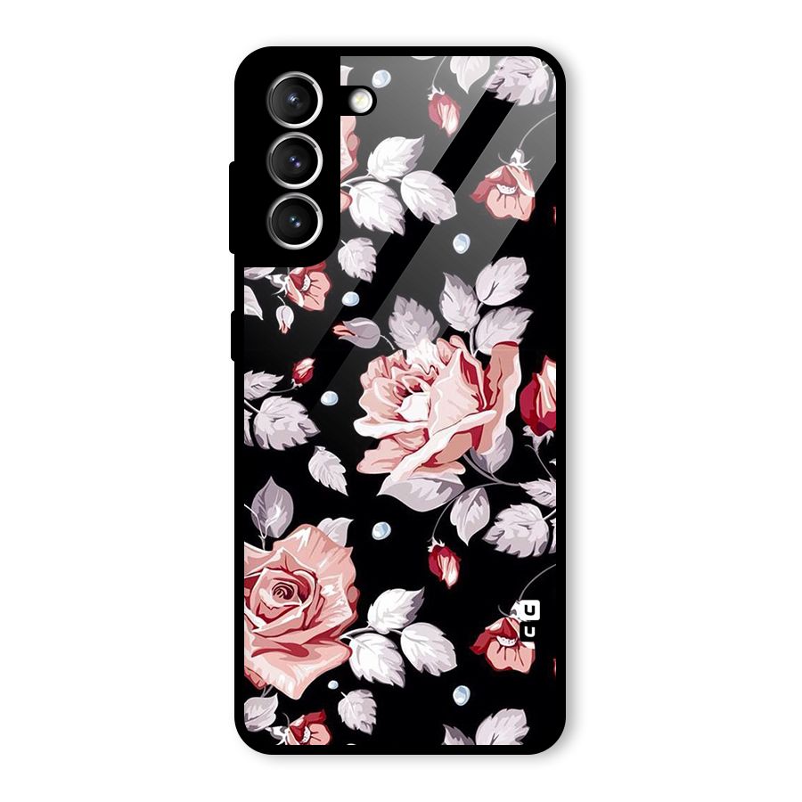 Artsy Floral Glass Back Case for Galaxy S21 5G