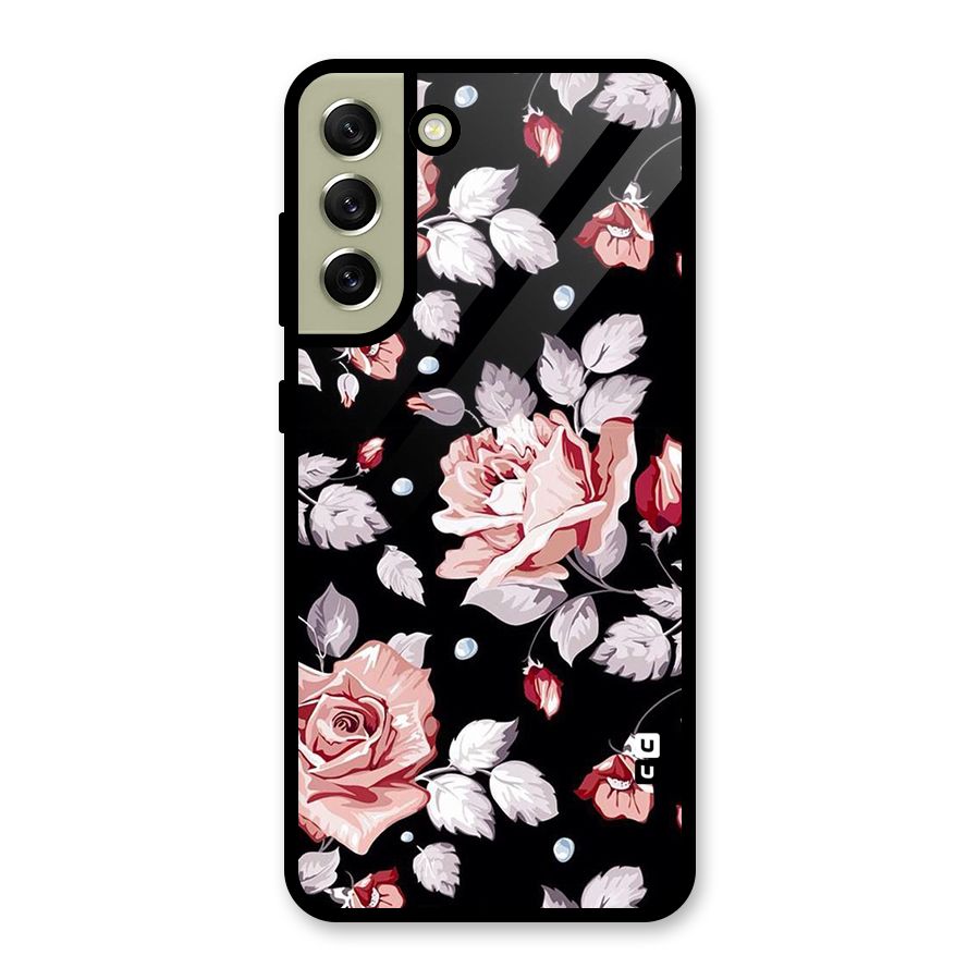 Artsy Floral Glass Back Case for Galaxy S21 FE 5G