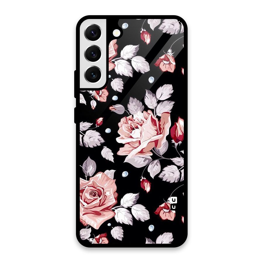 Artsy Floral Glass Back Case for Galaxy S22 Plus 5G