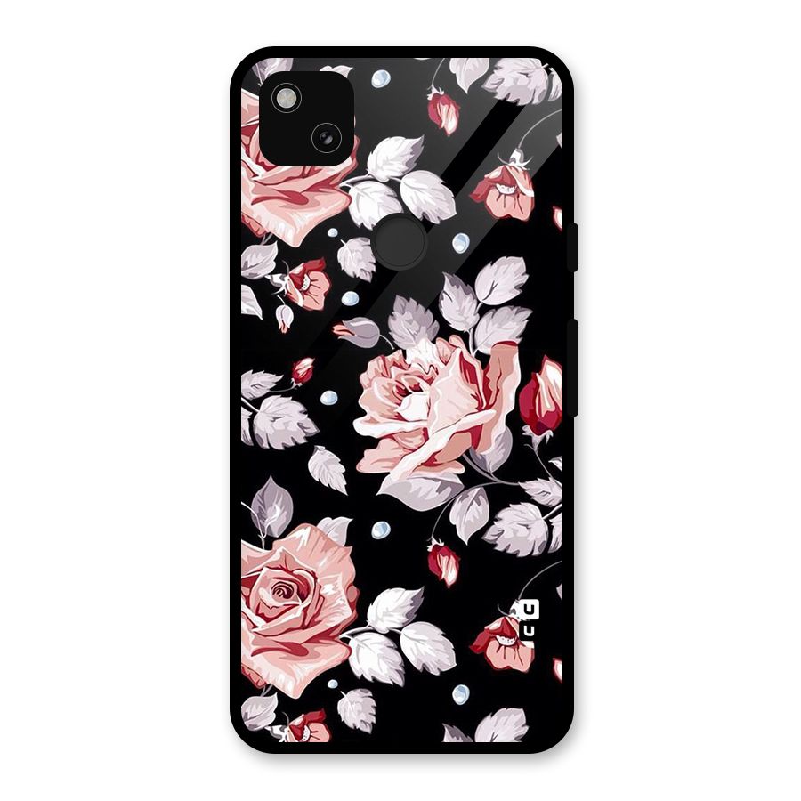 Artsy Floral Glass Back Case for Google Pixel 4a