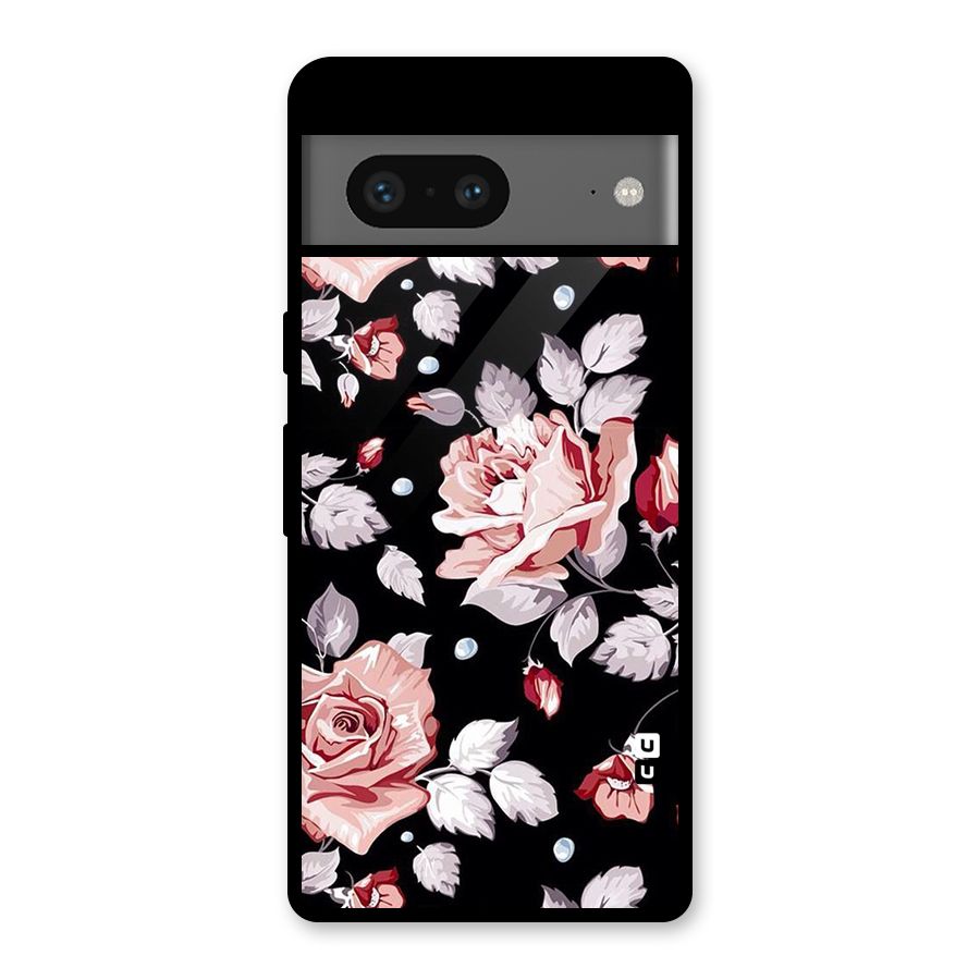 Artsy Floral Glass Back Case for Google Pixel 7