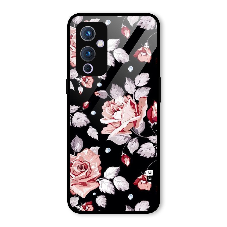 Artsy Floral Glass Back Case for OnePlus 9