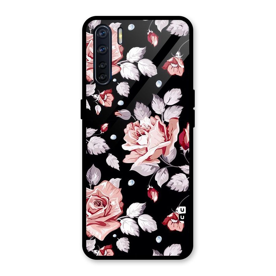 Artsy Floral Glass Back Case for Oppo F15