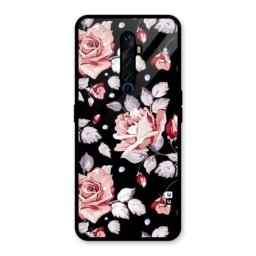 Artsy Floral Glass Back Case for Oppo Reno2 F