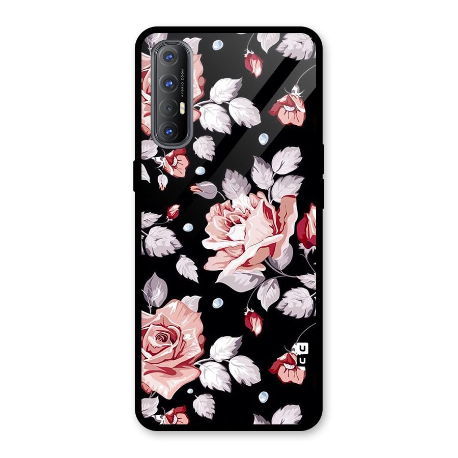 Artsy Floral Glass Back Case for Oppo Reno3 Pro