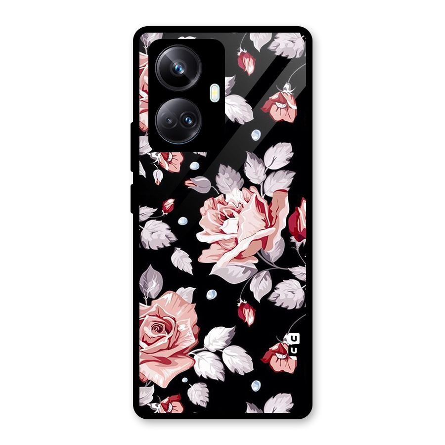 Artsy Floral Glass Back Case for Realme 10 Pro Plus