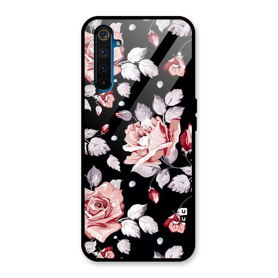 Artsy Floral Glass Back Case for Realme 6 Pro
