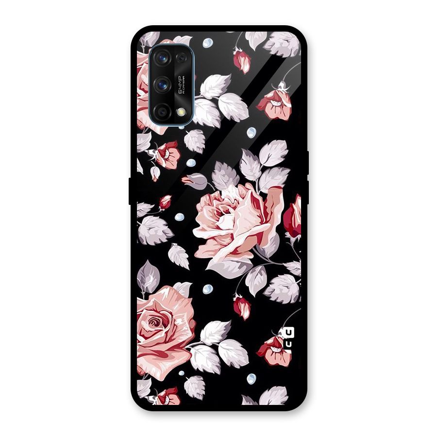 Artsy Floral Glass Back Case for Realme 7 Pro