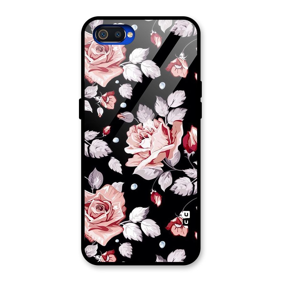 Artsy Floral Glass Back Case for Realme C2