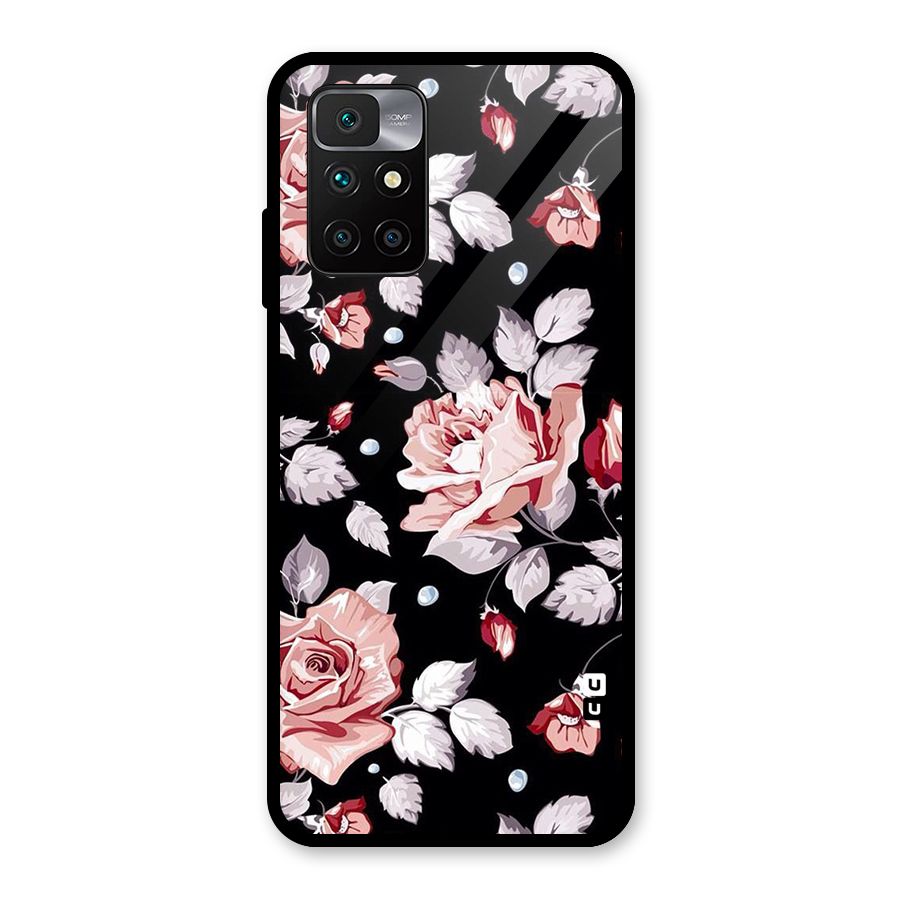 Artsy Floral Glass Back Case for Redmi 10 Prime