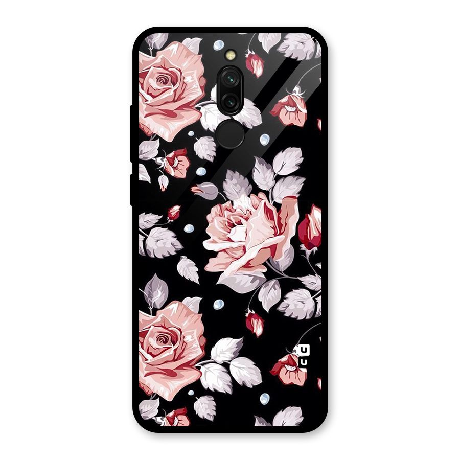 Artsy Floral Glass Back Case for Redmi 8