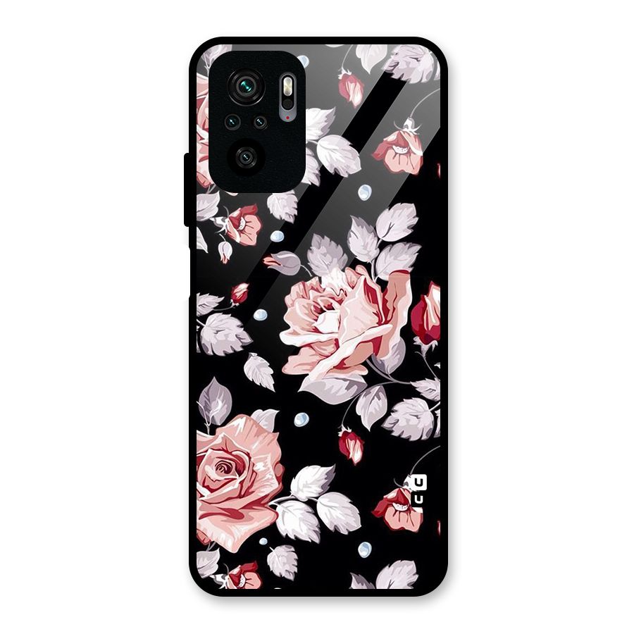 Artsy Floral Glass Back Case for Redmi Note 10