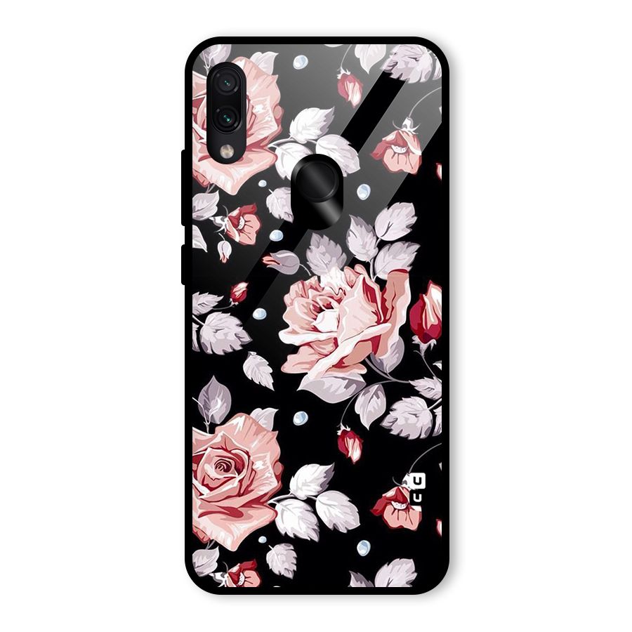 Artsy Floral Glass Back Case for Redmi Note 7 Pro