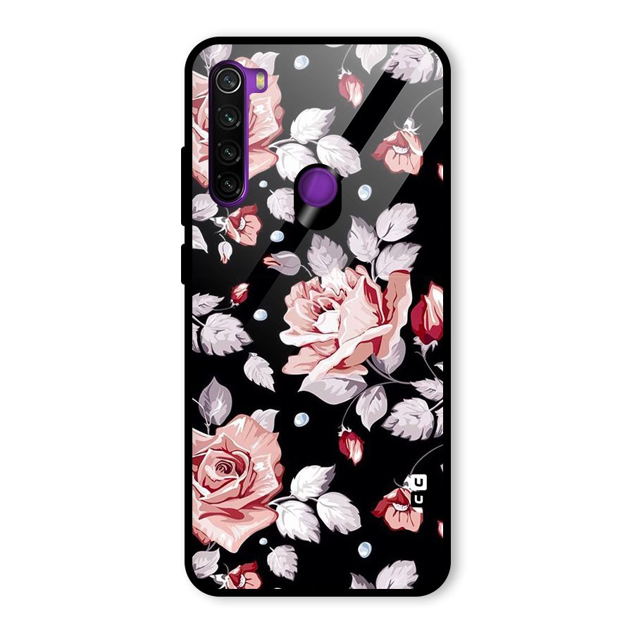 Artsy Floral Glass Back Case for Redmi Note 8