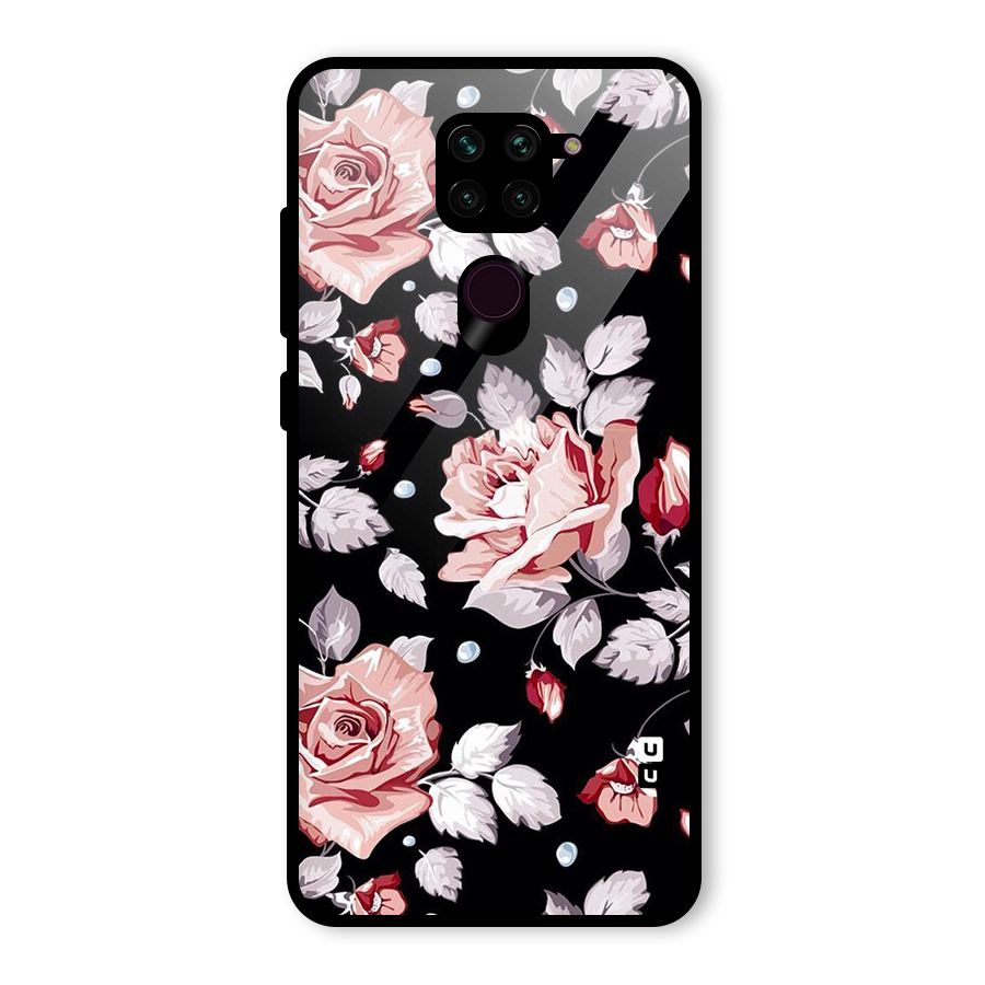 Artsy Floral Glass Back Case for Redmi Note 9
