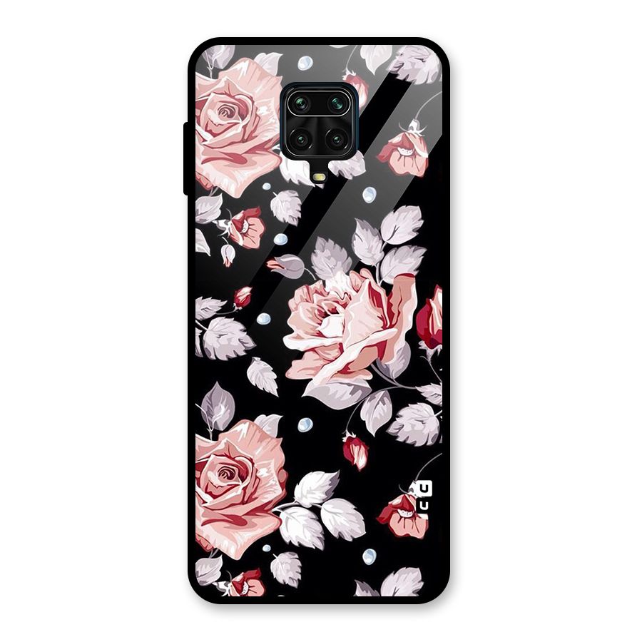 Artsy Floral Glass Back Case for Redmi Note 9 Pro