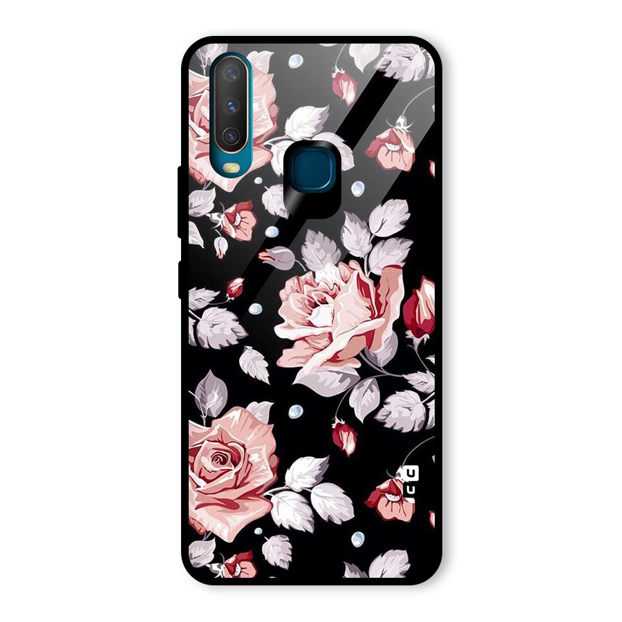 Artsy Floral Glass Back Case for Vivo U10