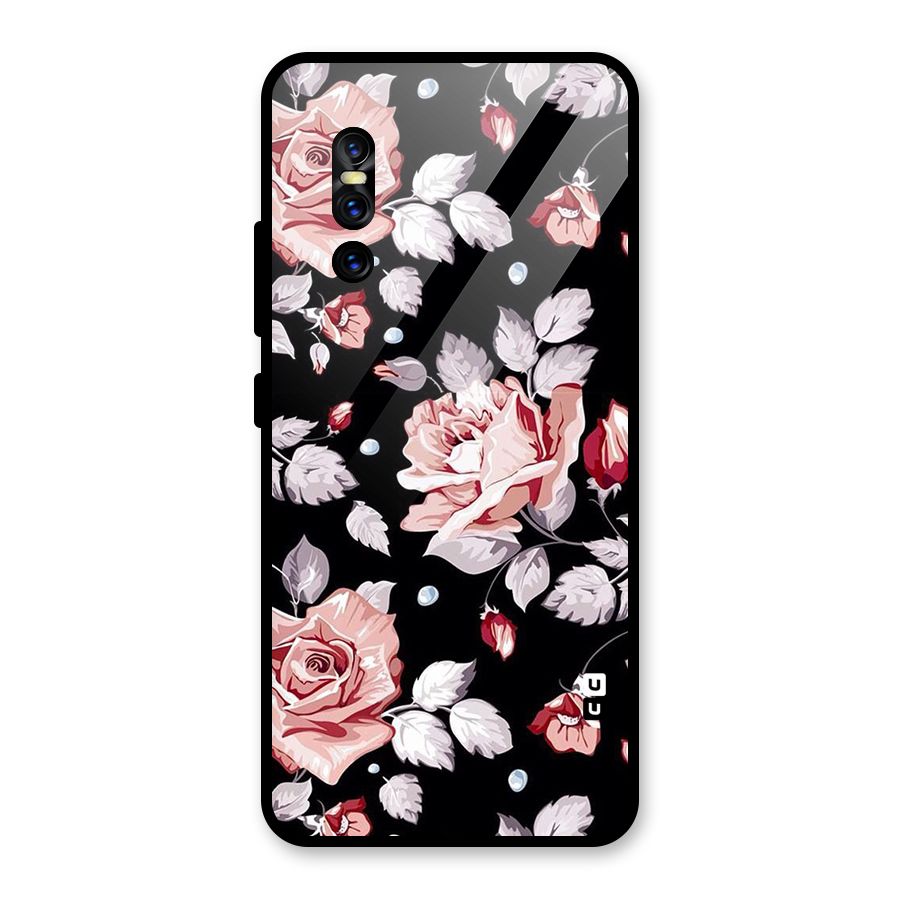 Artsy Floral Glass Back Case for Vivo V15 Pro