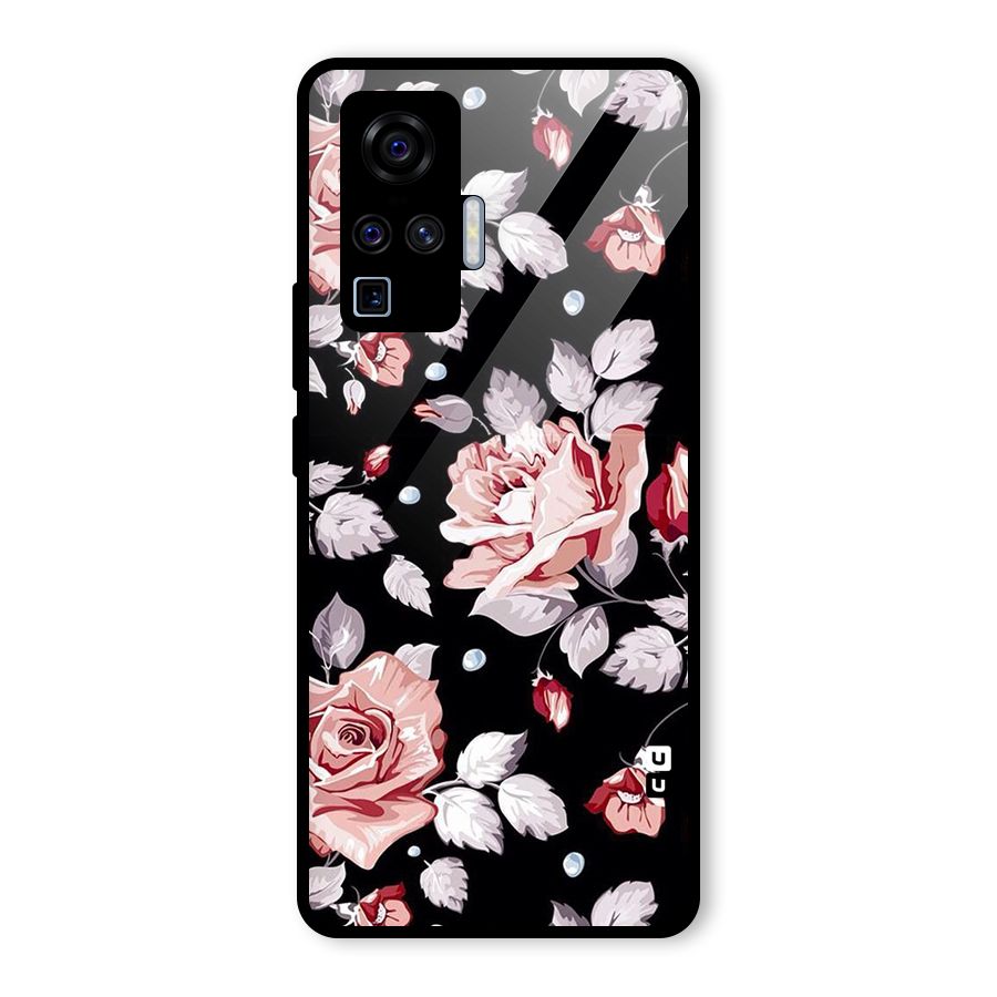 Artsy Floral Glass Back Case for Vivo X50 Pro