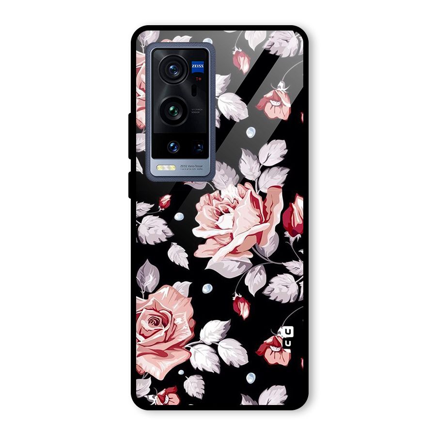 Artsy Floral Glass Back Case for Vivo X60 Pro Plus