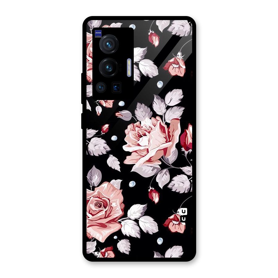 Artsy Floral Glass Back Case for Vivo X70 Pro
