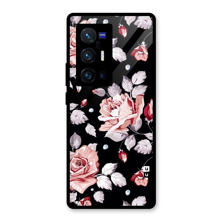 Artsy Floral Glass Back Case for Vivo X70 Pro Plus