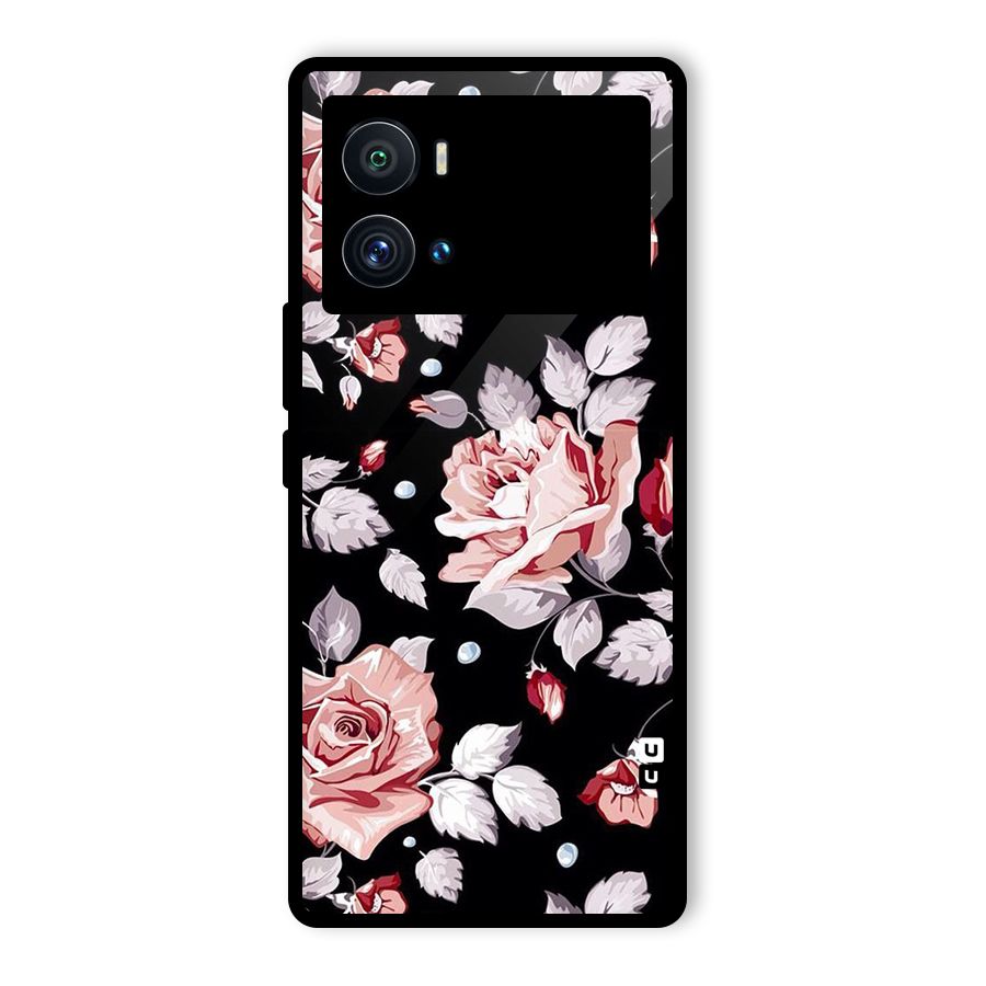 Artsy Floral Glass Back Case for Vivo iQOO 9 Pro