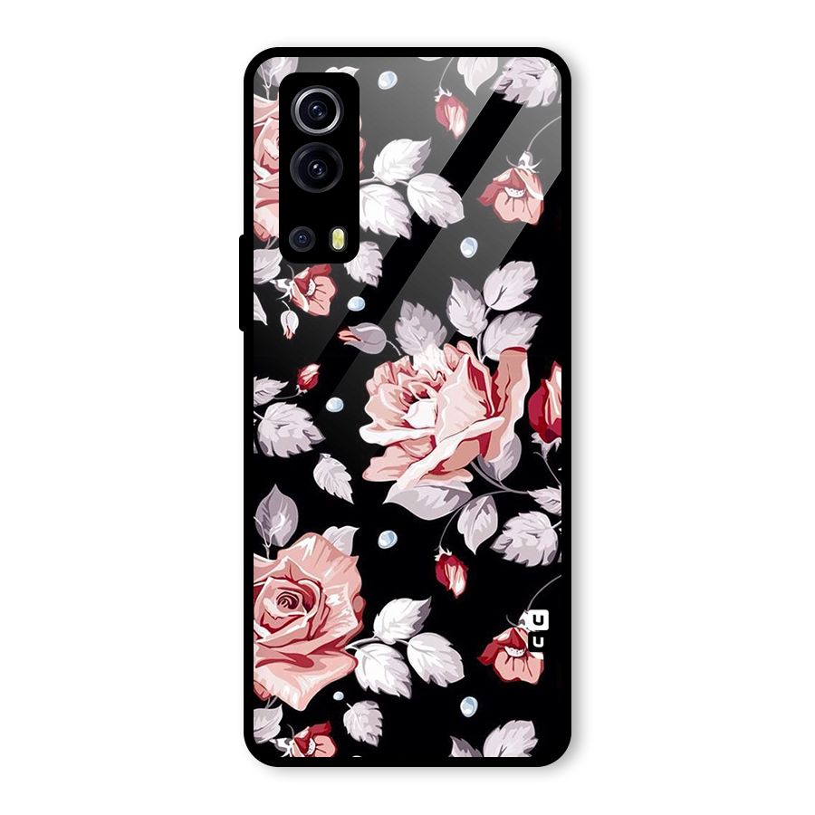 Artsy Floral Glass Back Case for Vivo iQOO Z3