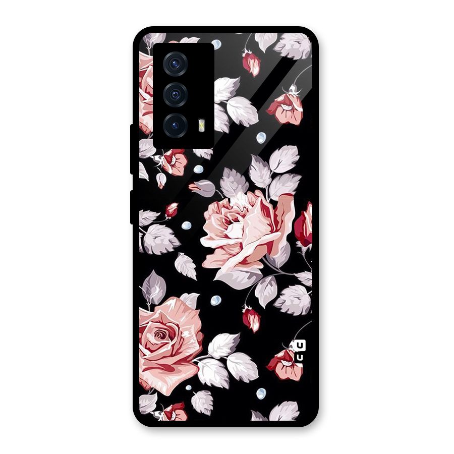 Artsy Floral Glass Back Case for Vivo iQOO Z5